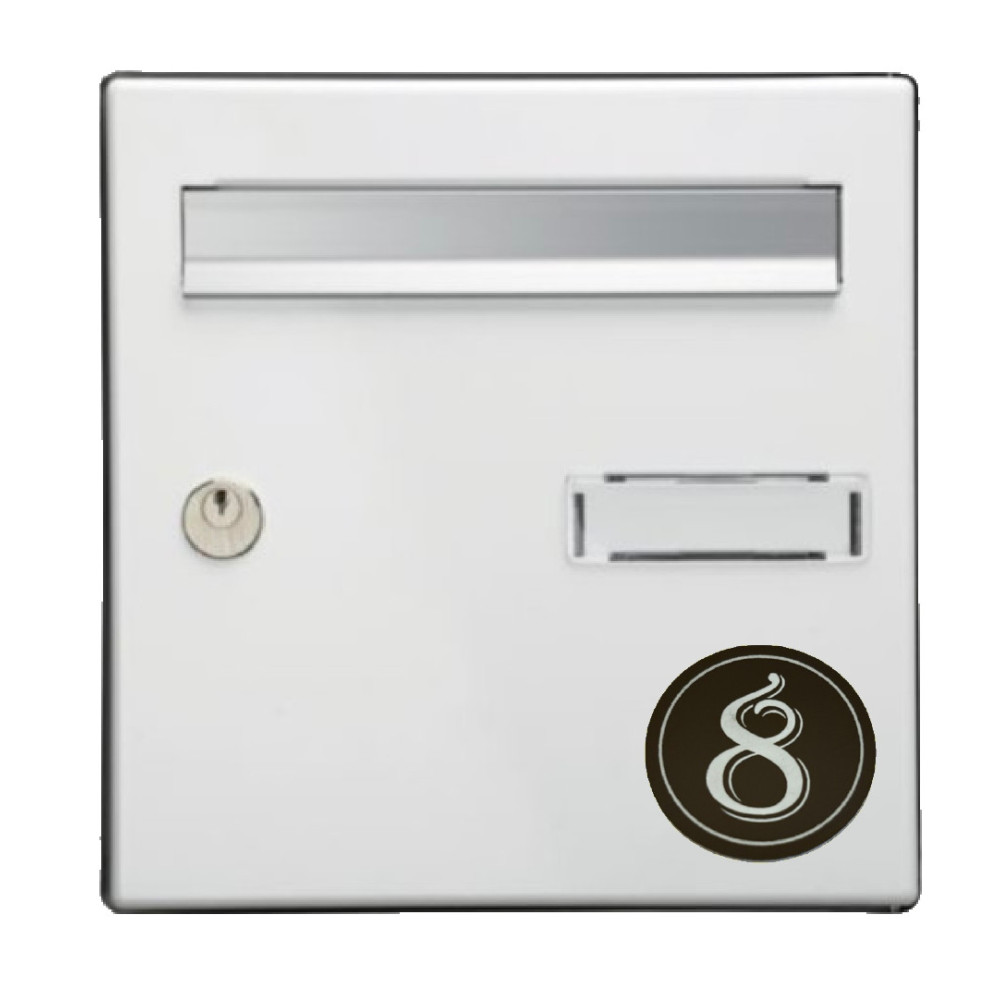 Numéro de boite aux lettres rond