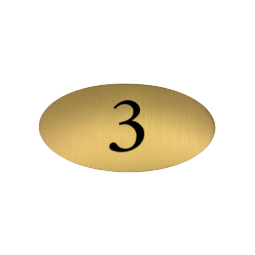 Numéro de boite aux lettres ovale