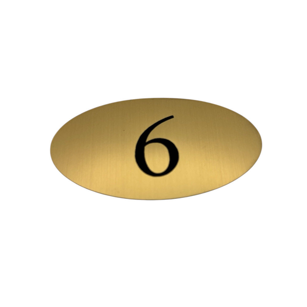 Numéro de boite aux lettres ovale