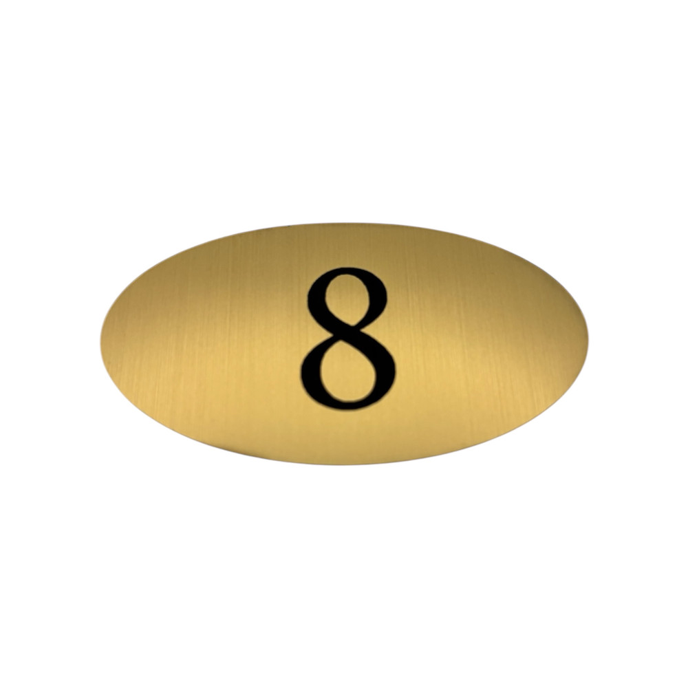 Numéro de boite aux lettres ovale