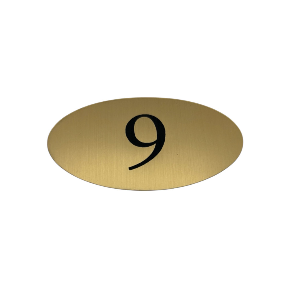 Numéro de boite aux lettres ovale