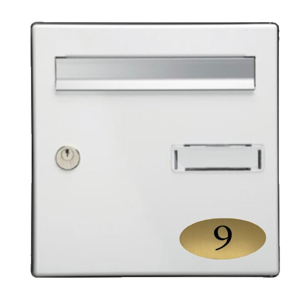 Numéro de boite aux lettres ovale