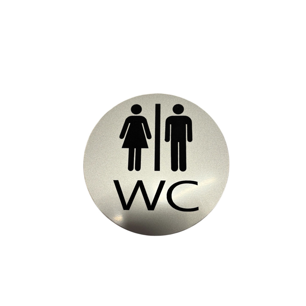 Pictogramme rond pour toilette "  homme/femme "