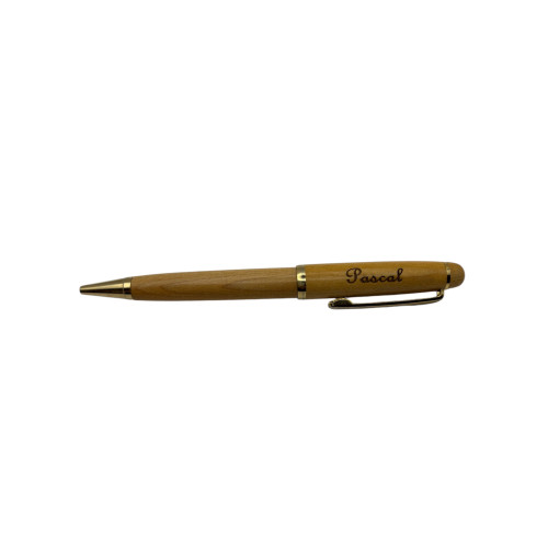 Ensemble écrin bois avec stylo bois à personnaliser