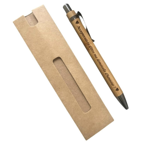 Stylo personnalisable en bois de bambou
