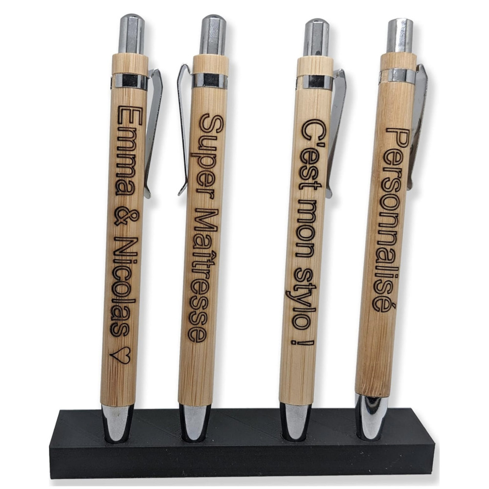 Stylo personnalisable en bois de bambou