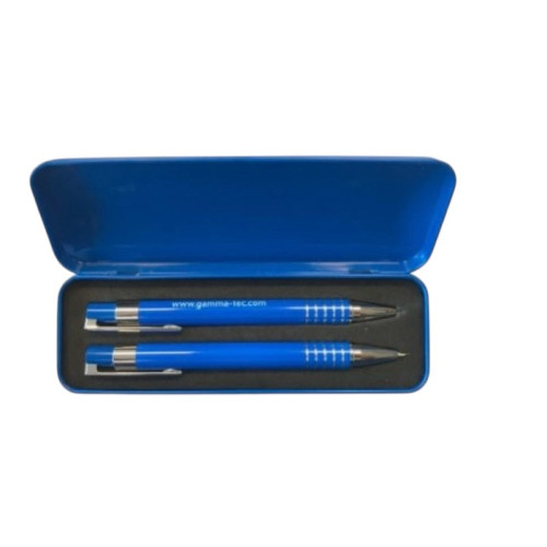 Coffret stylo métal bleu à personnaliser