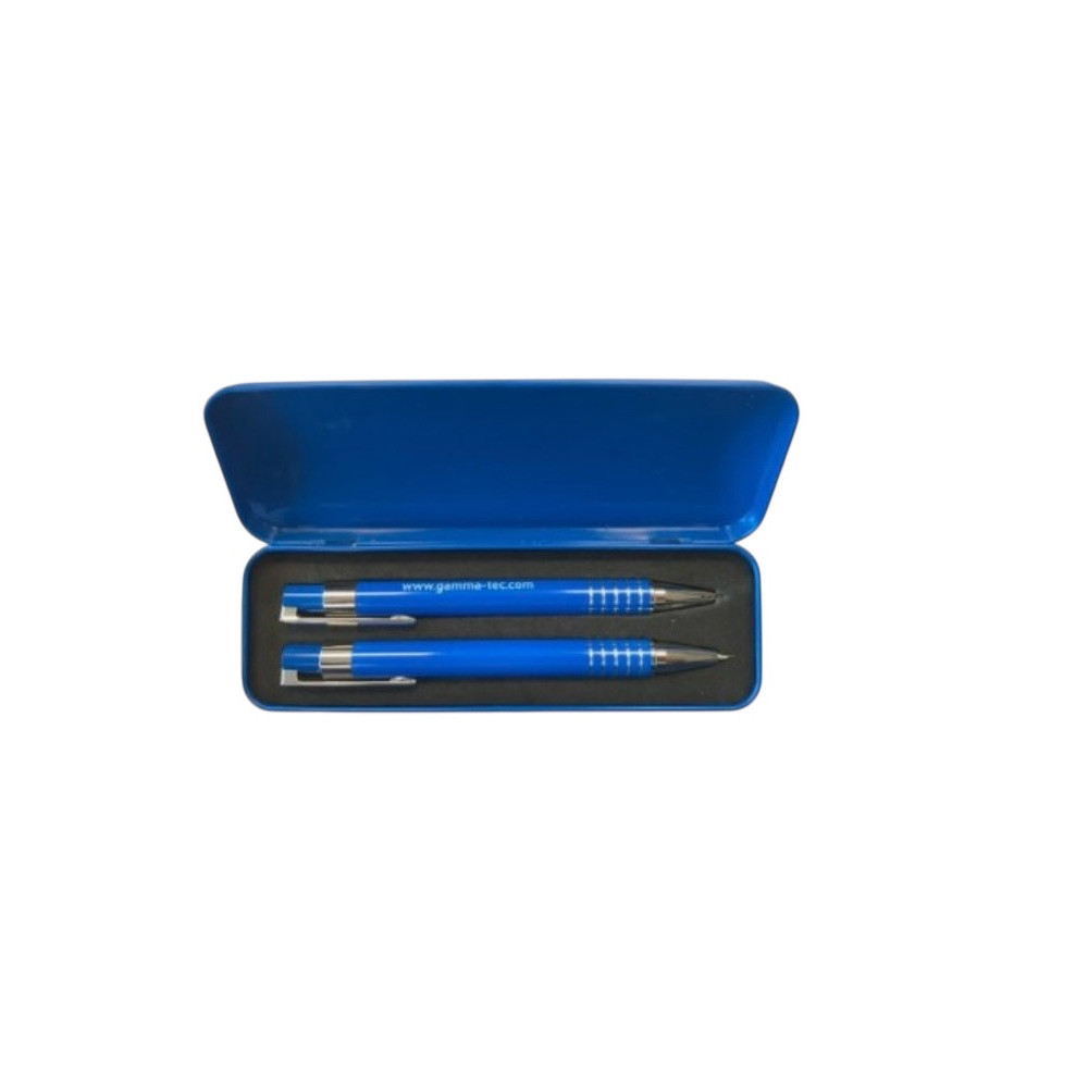 Coffret stylo métal bleu à personnaliser