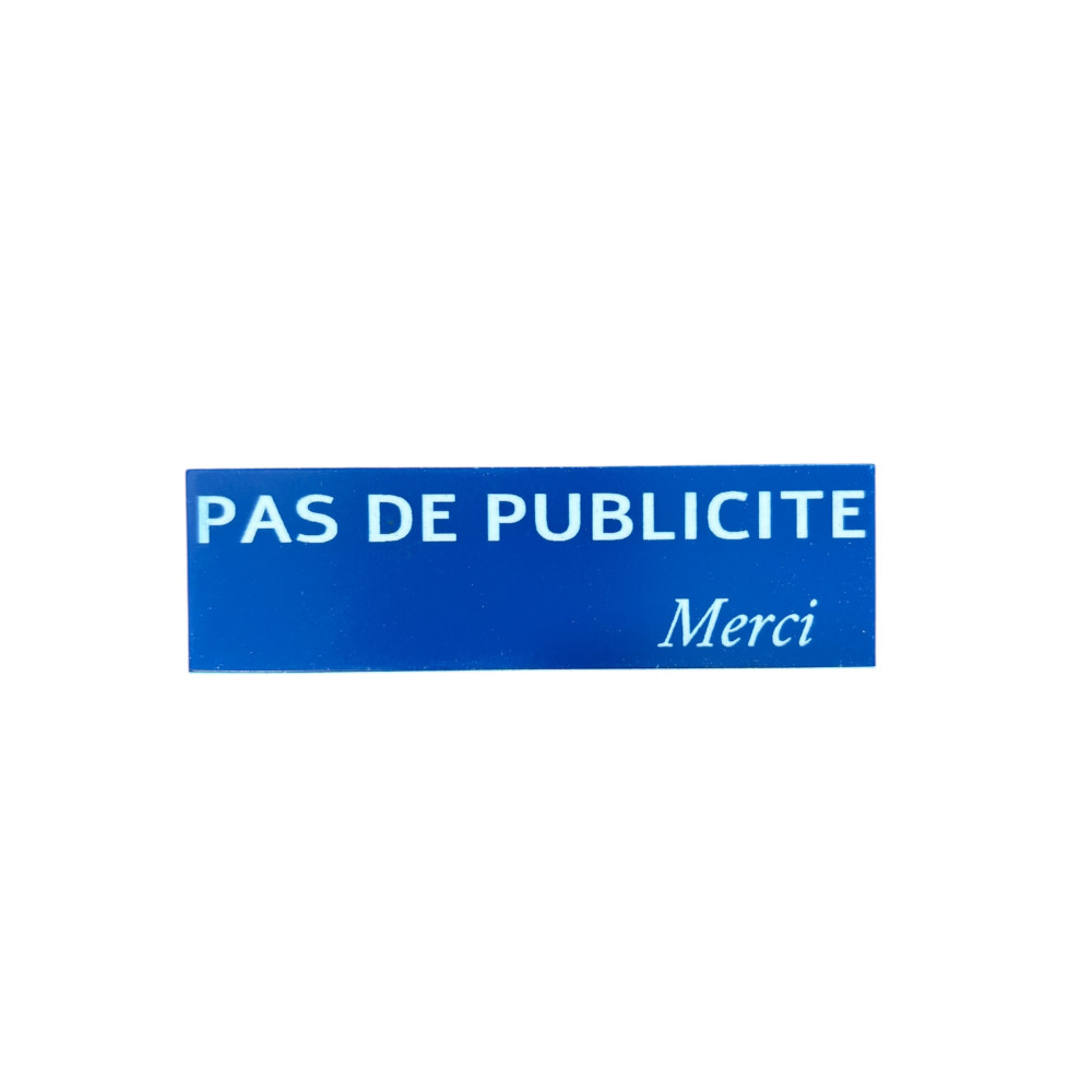 plaque pas de publucité