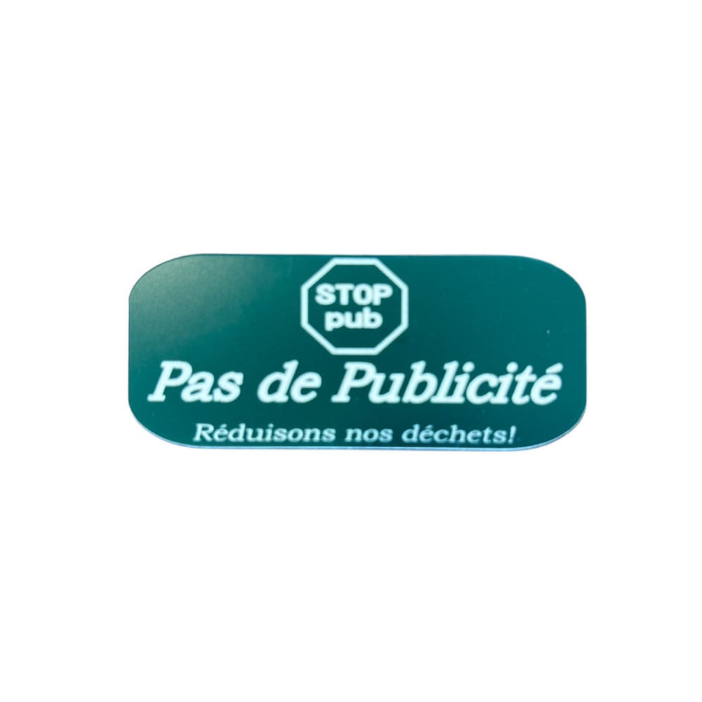 plaque stop pub vert