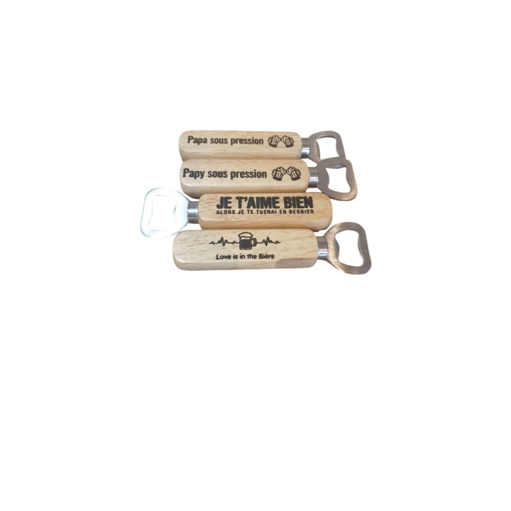 Décapsuleur en bois à personnaliser