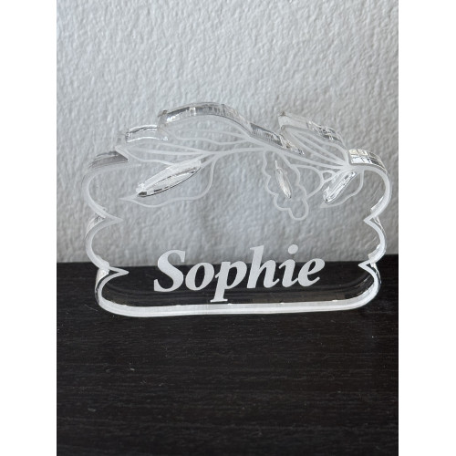 marque place forme rectangle avec feuillage