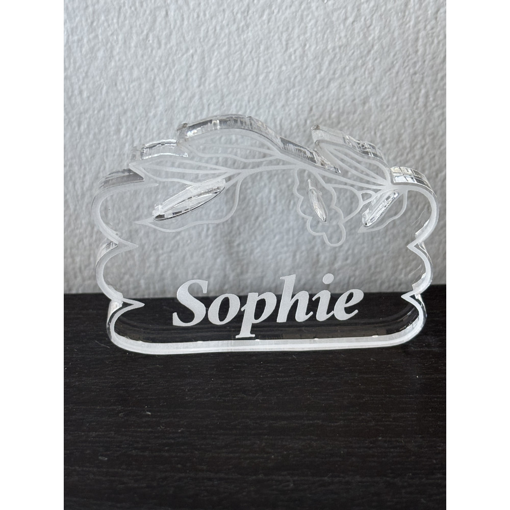 marque place forme rectangle avec feuillage
