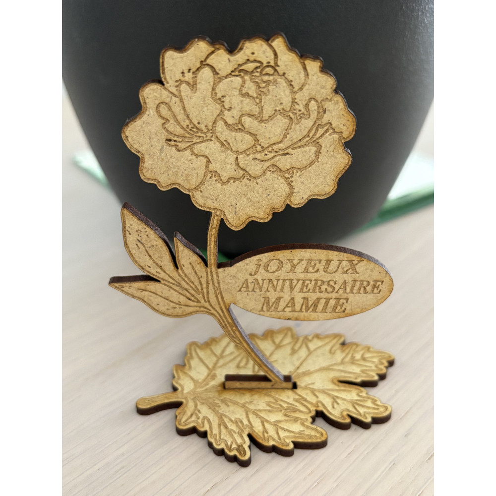 Marque place en forme de fleur à personnaliser