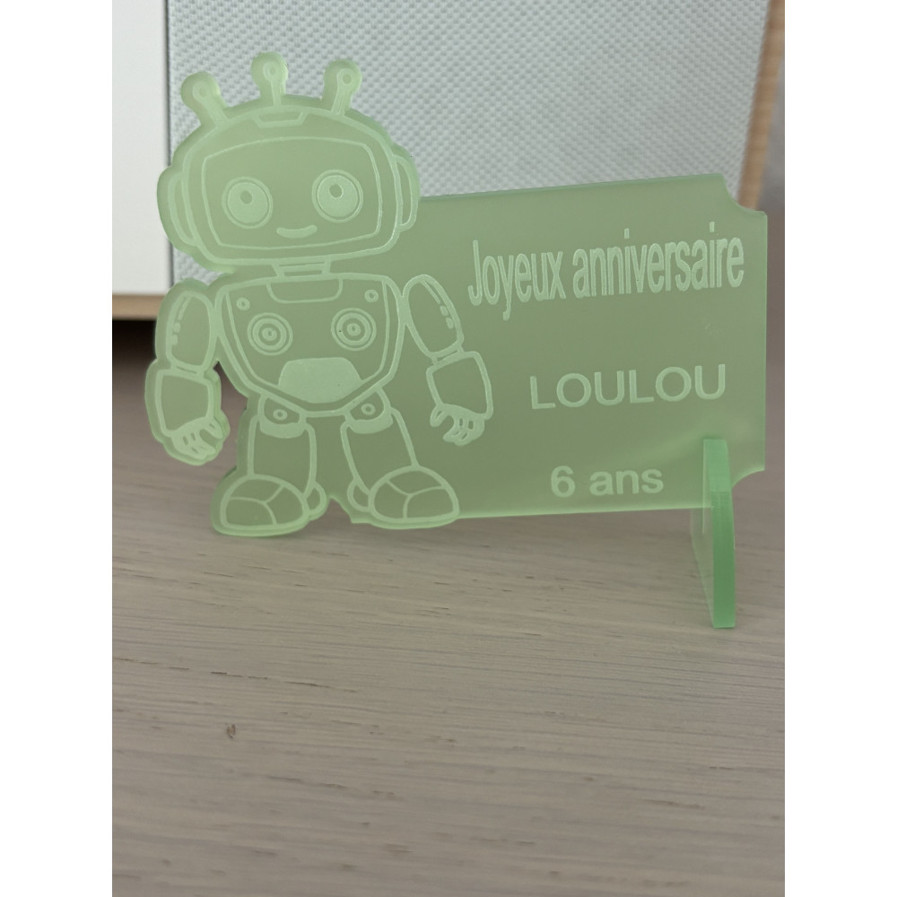 Marque place robot à personnaliser