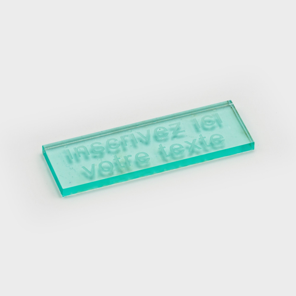 Plaque en plexiglas transparent  à personnaliser