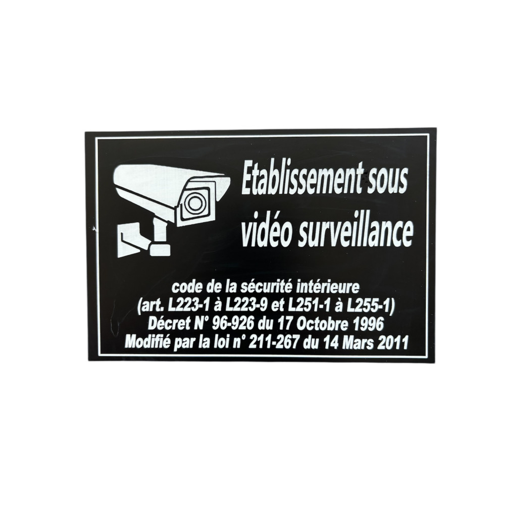 Pictogramme de signalisation d'une vidéo surveillance