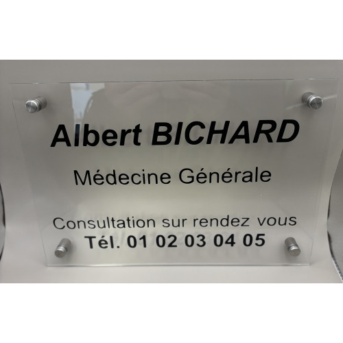 plaque professionnel de pas de porte à personnaliser