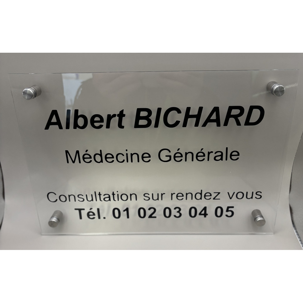plaque professionnel de pas de porte à personnaliser