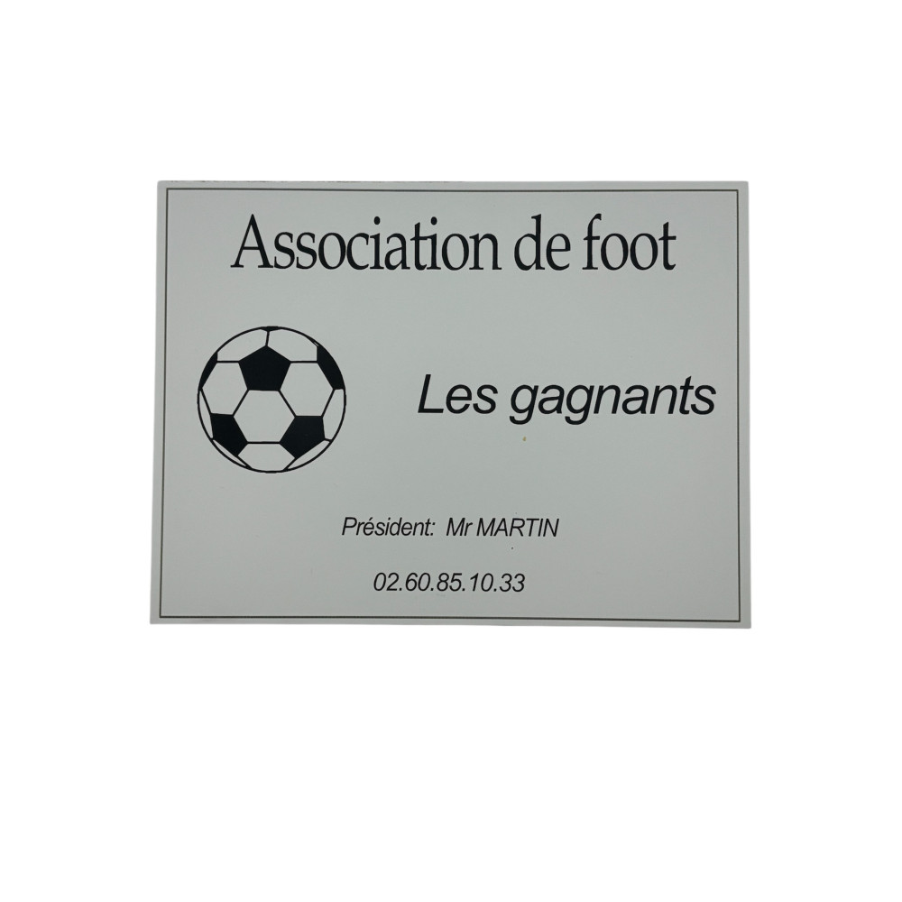 plaque professionnel de pas de porte à personnaliser