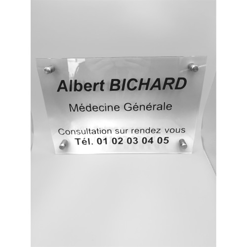 plaque professionnel de pas de porte à personnaliser