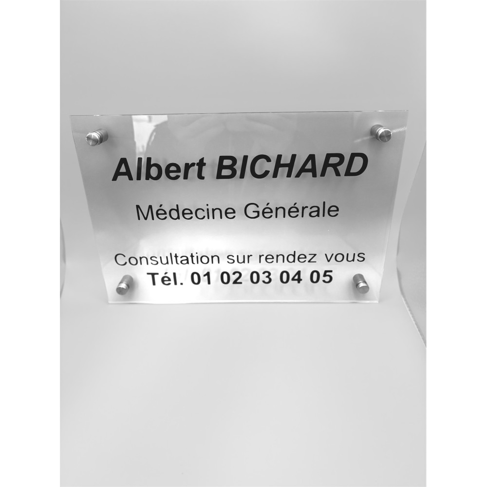 plaque professionnel de pas de porte à personnaliser