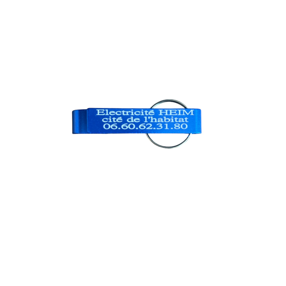 Décapsuleur " bleu "  à personnaliser