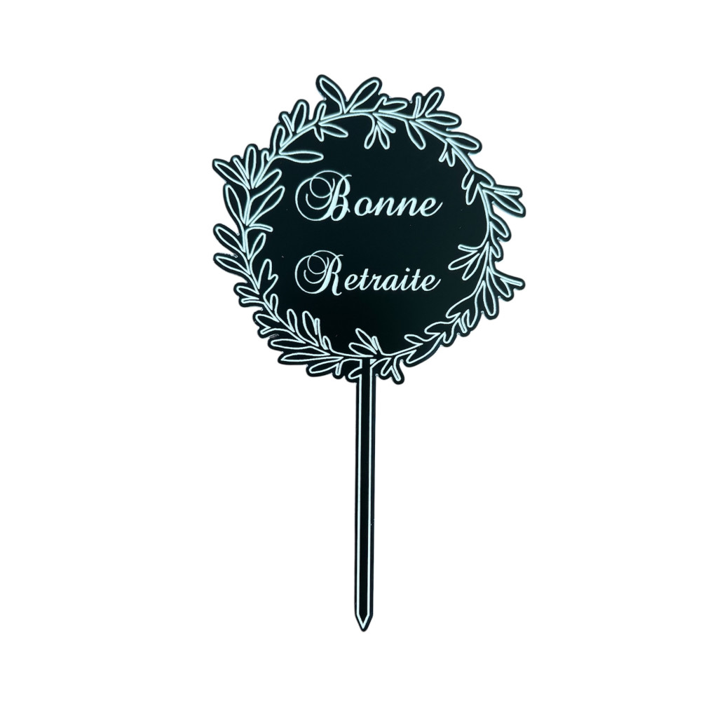 Décoration de pâtisserie ronde  à personnaliser