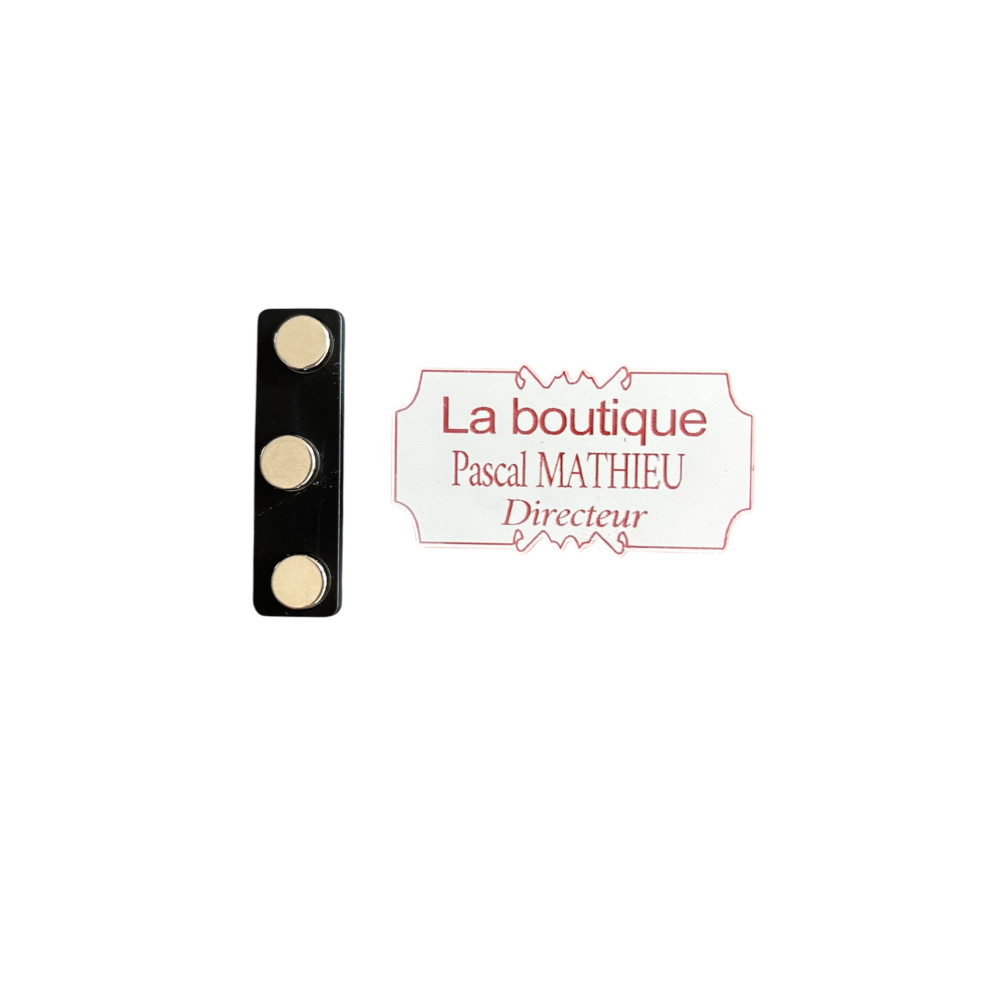 Badge porte nom aimanté à personnaliser