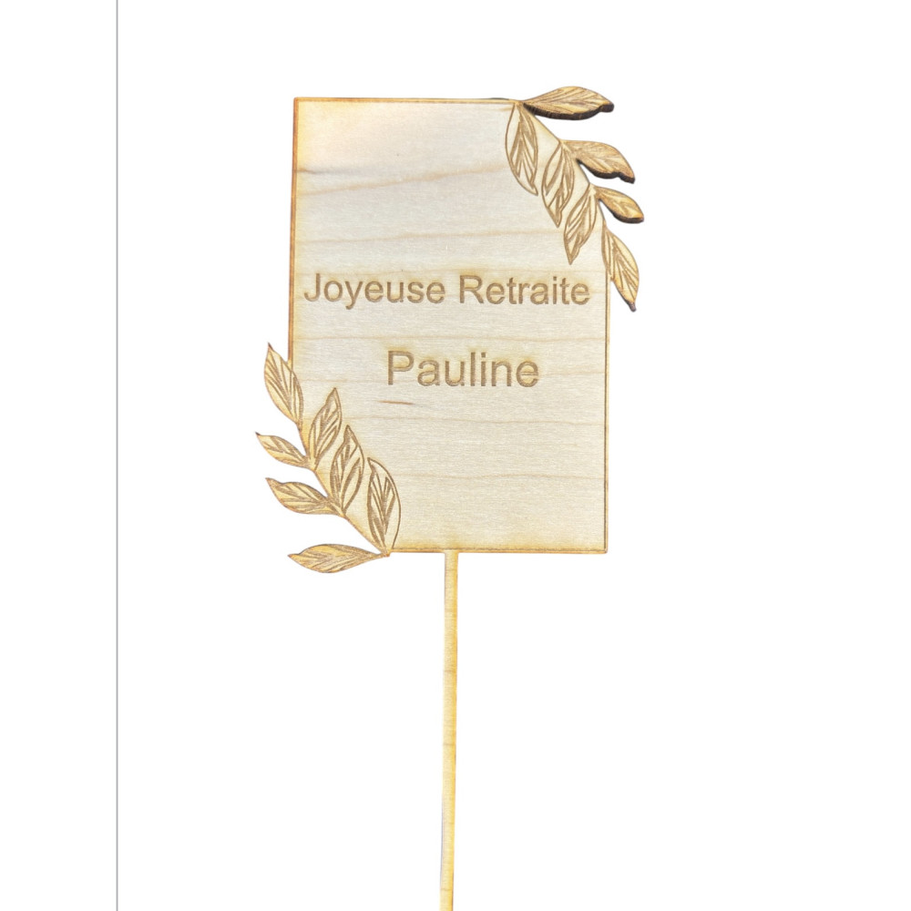 Décoration de pâtisserie en bois à personnaliser
