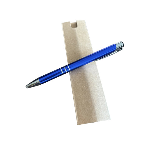 Stylo aluminium bleu à personnaliser