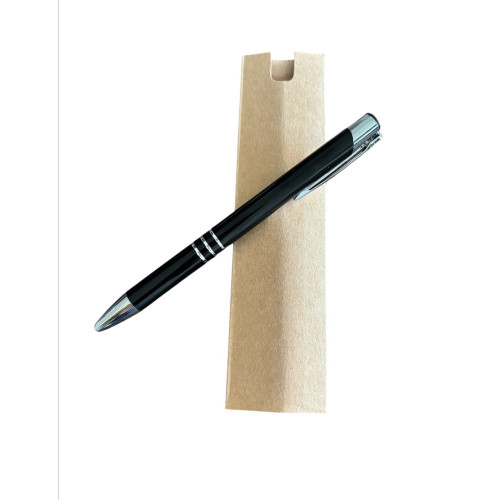 Stylo aluminium noir à personnaliser