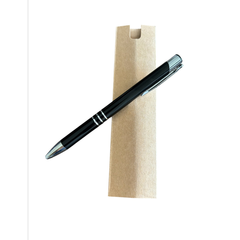 Stylo aluminium noir à personnaliser