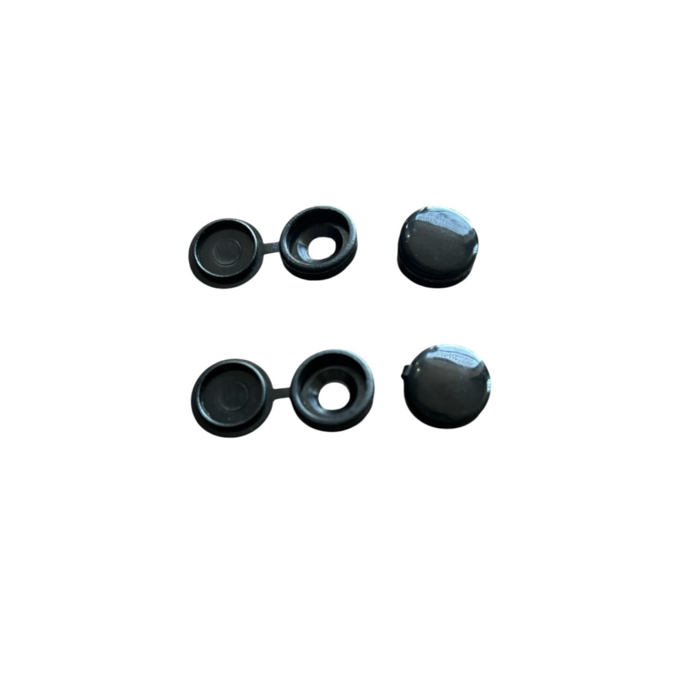 lot de 4 bouchons caches vis en plastique noir
