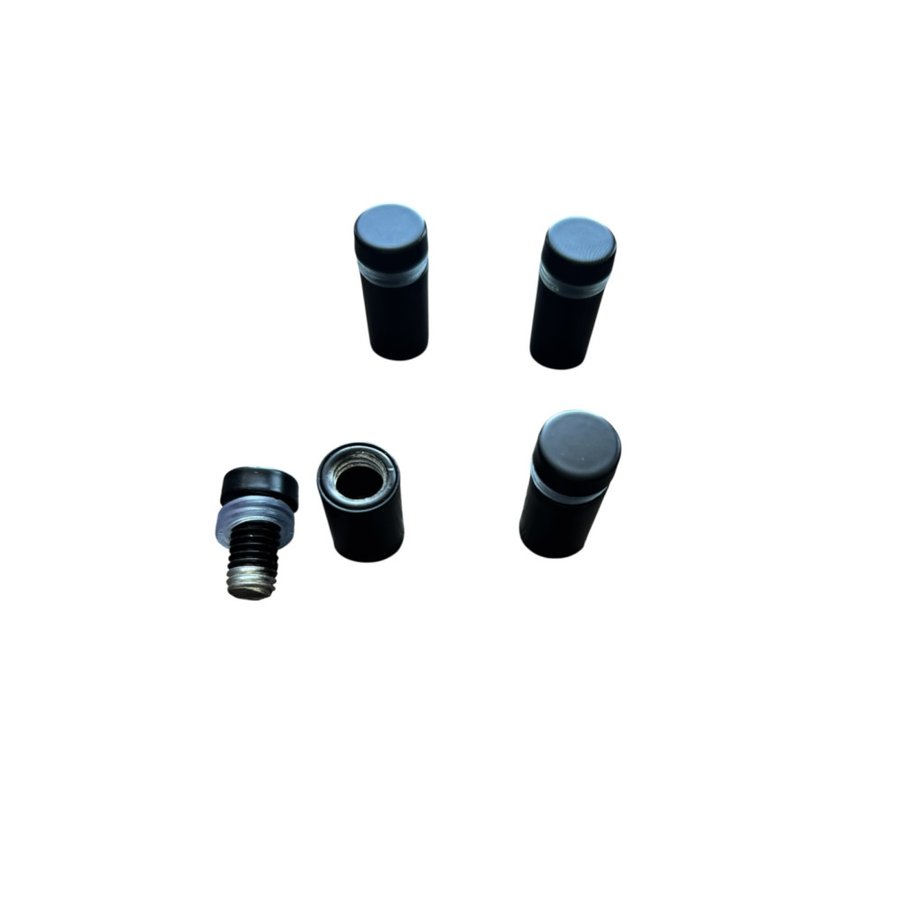 4 bouchons caches vis avec entretoises noirs