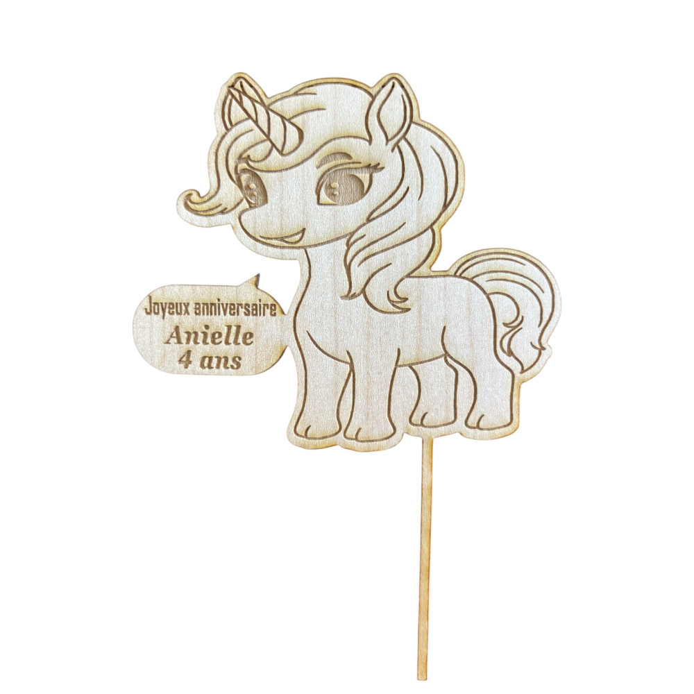 Décoration de pâtisserie en bois à personnaliser