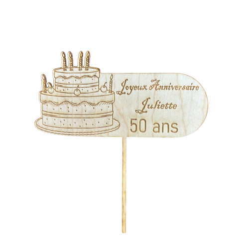 Décoration gâteau d'anniversaire à personnaliser
