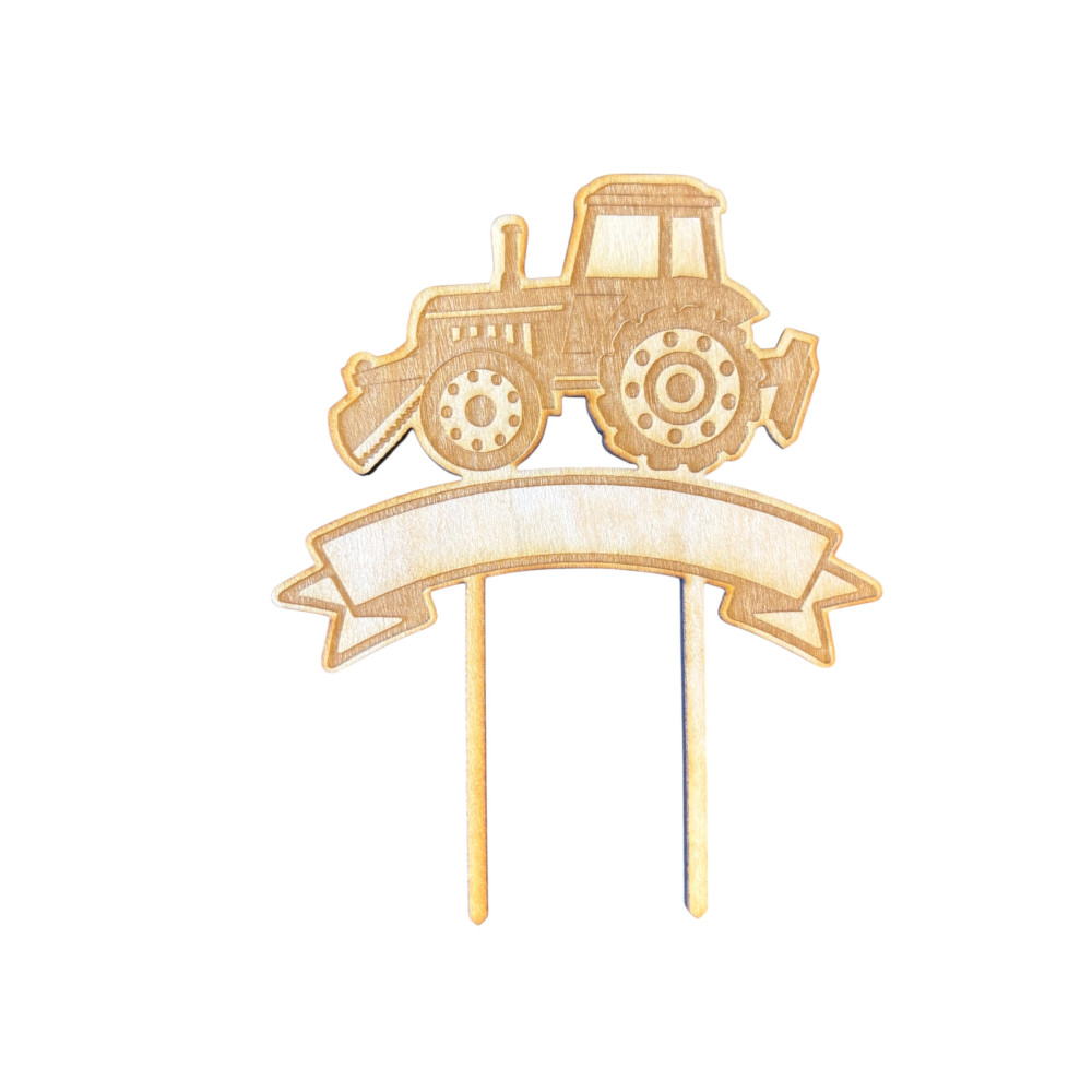 Cake topper tracteur à personnaliser