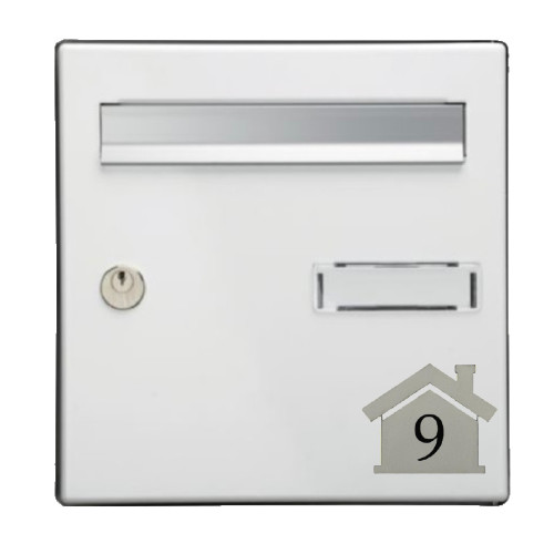 Numéro de boite aux lettres forme maison