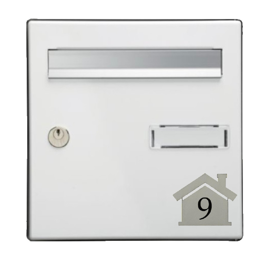 Numéro de boite aux lettres forme maison